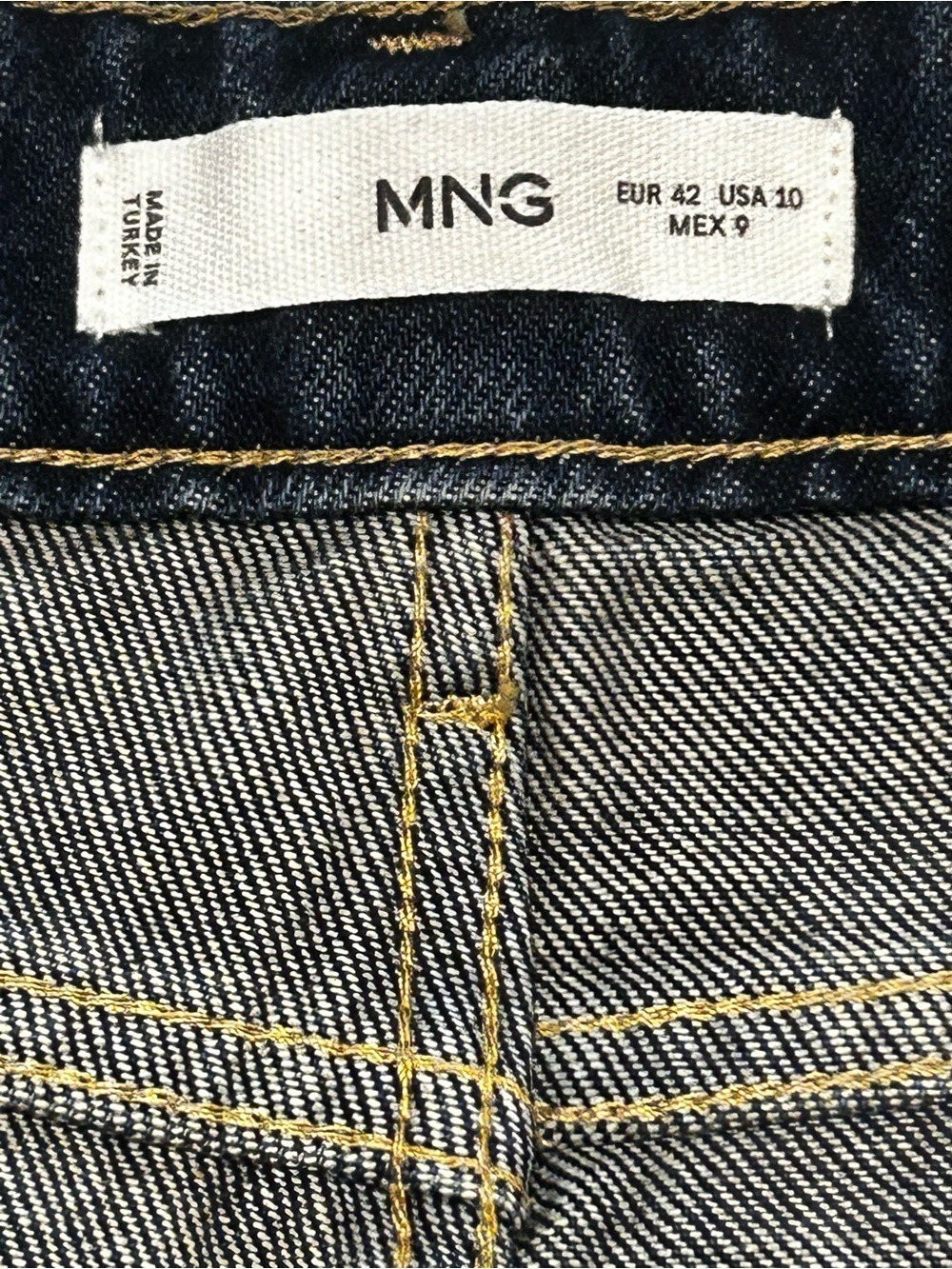MNG Wide-Leg Low-waist Jeans in Deep Blue, Size 10 - Picture 3 of 10